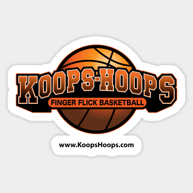 Koops Hoops Finger Flick Basketball Sticker by newsalemart